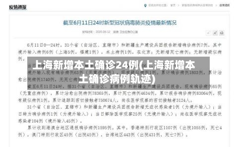 上海新增本土确诊24例(上海新增本土确诊病例轨迹)-第2张图片
