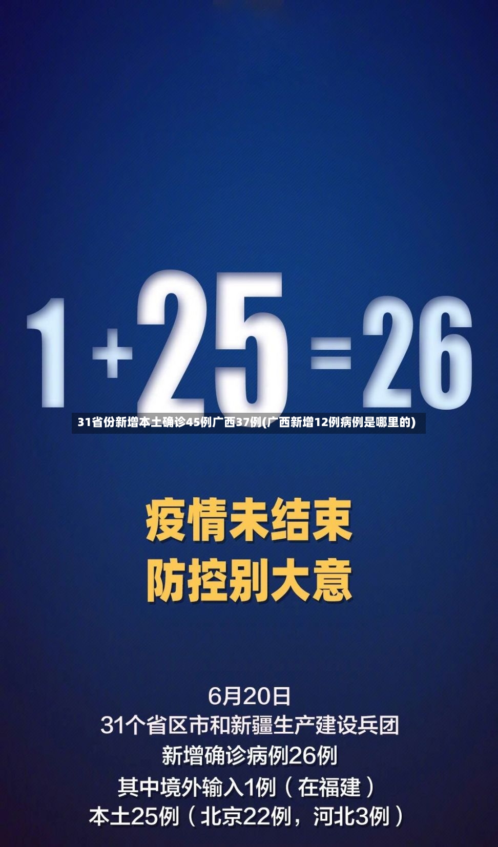 31省份新增本土确诊45例广西37例(广西新增12例病例是哪里的)