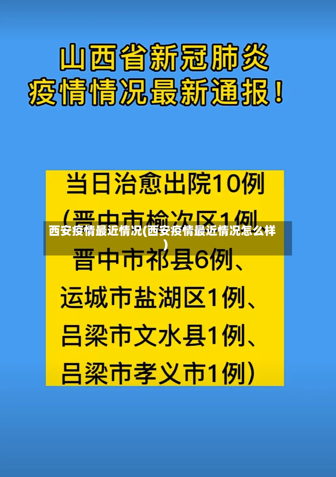 西安疫情最近情况(西安疫情最近情况怎么样)