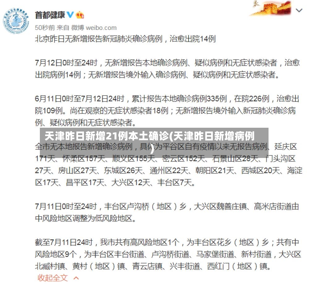 天津昨日新增21例本土确诊(天津昨日新增病例)-第2张图片