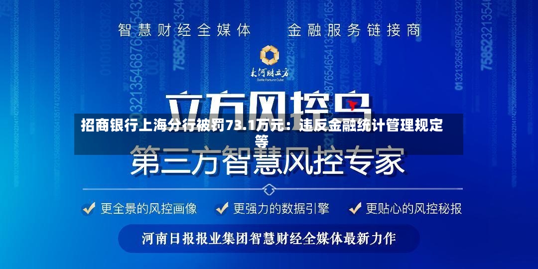 招商银行上海分行被罚73.1万元：违反金融统计管理规定等