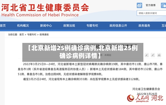 【北京新增25例确诊病例,北京新增25例确诊病例详情】