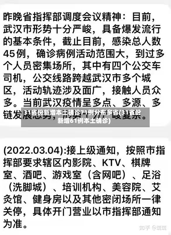 31省份新增本土确诊71例分布多省(31省份新增61例本土确诊)