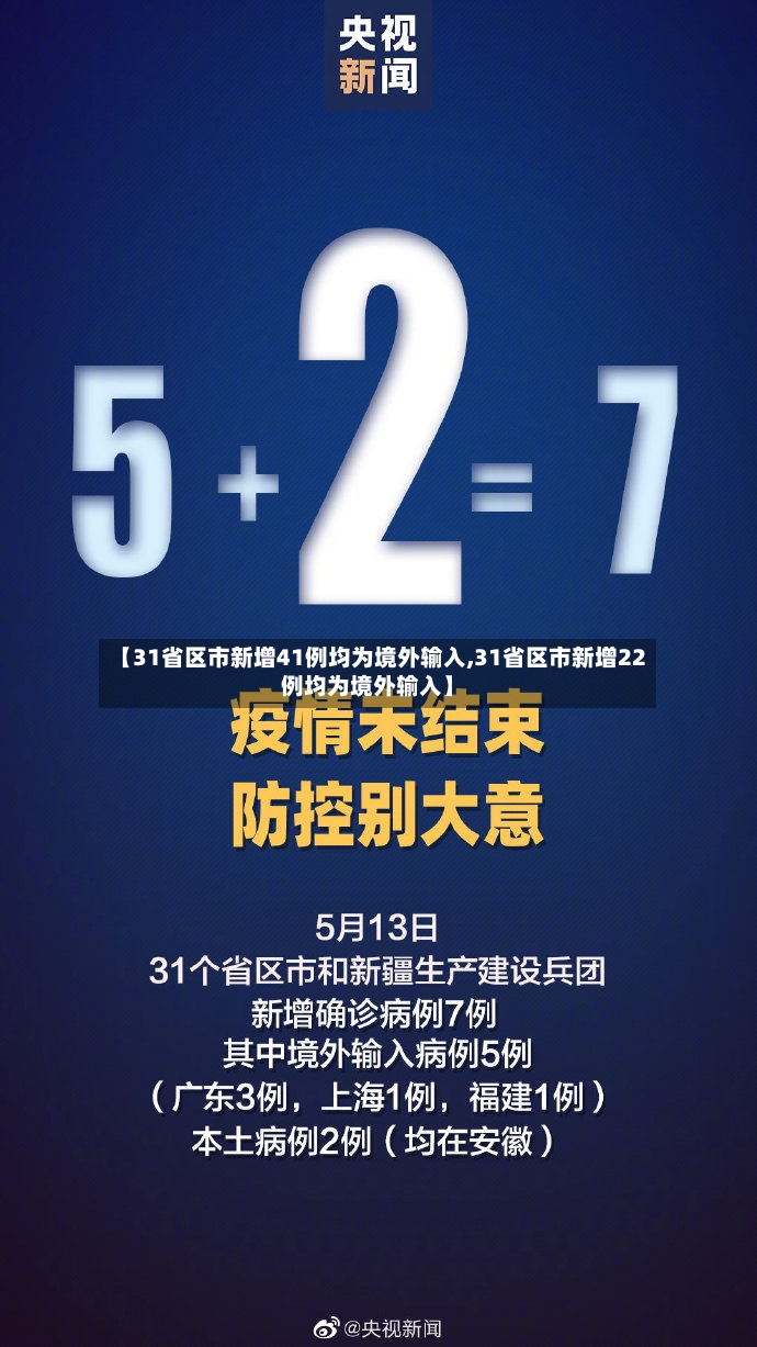 【31省区市新增41例均为境外输入,31省区市新增22例均为境外输入】-第2张图片