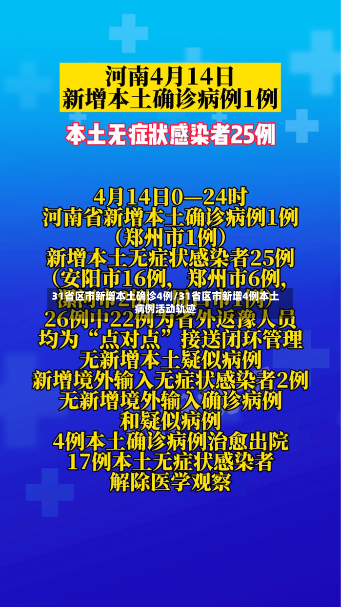 31省区市新增本土确诊4例/31省区市新增4例本土病例活动轨迹