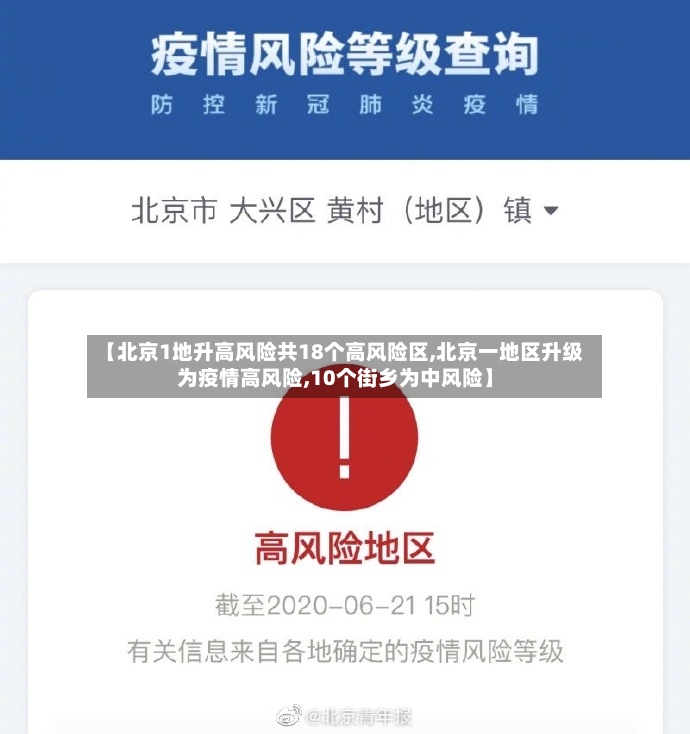 【北京1地升高风险共18个高风险区,北京一地区升级为疫情高风险,10个街乡为中风险】-第2张图片
