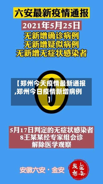 【郑州今天疫情最新通报,郑州今日疫情新增病例】