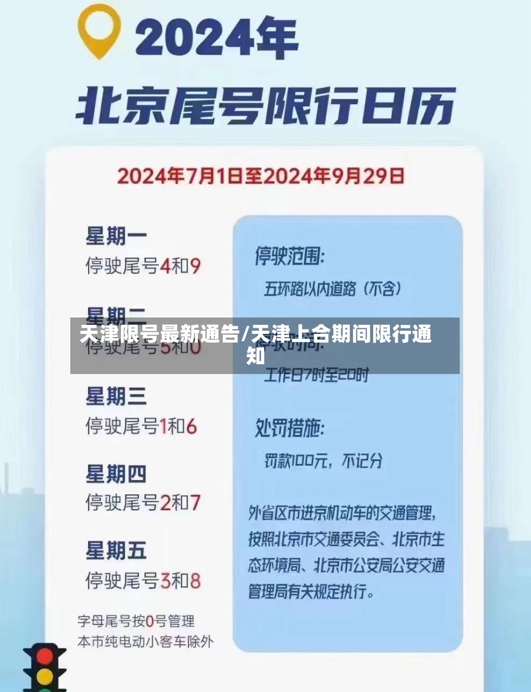 天津限号最新通告/天津上合期间限行通知