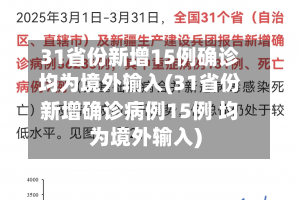 31省份新增15例确诊均为境外输入(31省份新增确诊病例15例 均为境外输入)