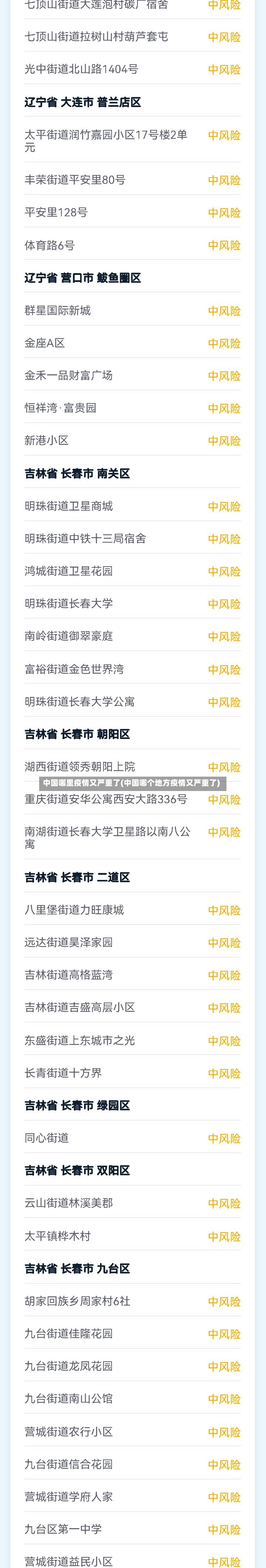 中国哪里疫情又严重了(中国哪个地方疫情又严重了)