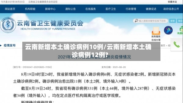 云南新增本土确诊病例10例/云南新增本土确诊病例12例?-第2张图片