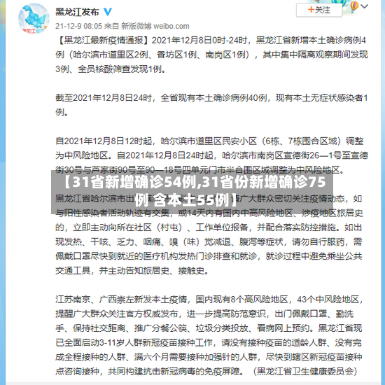 【31省新增确诊54例,31省份新增确诊75例 含本土55例】
