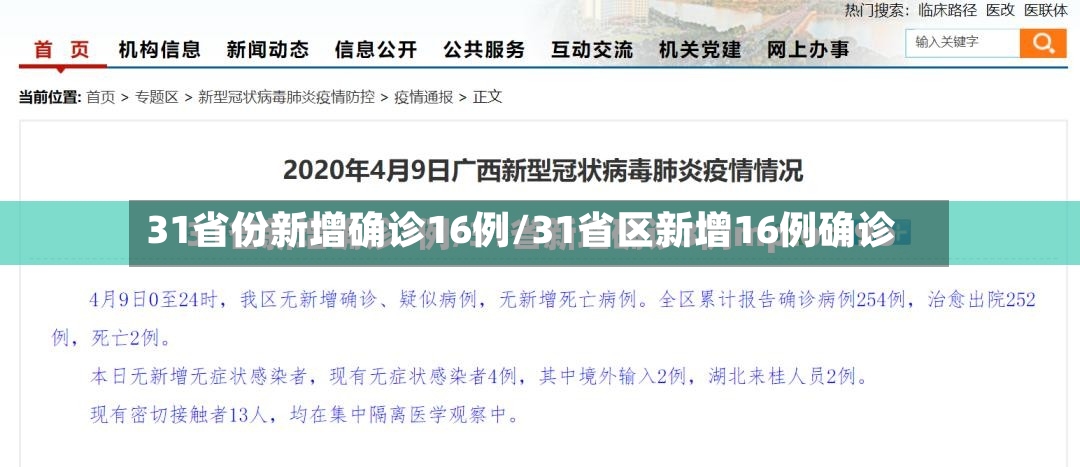 31省份新增确诊16例/31省区新增16例确诊-第2张图片