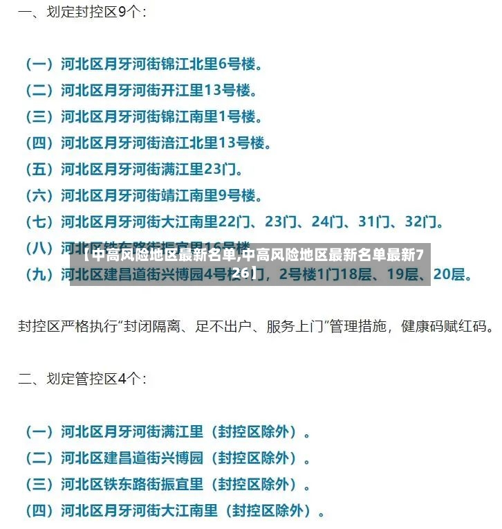 【中高风险地区最新名单,中高风险地区最新名单最新726】-第2张图片