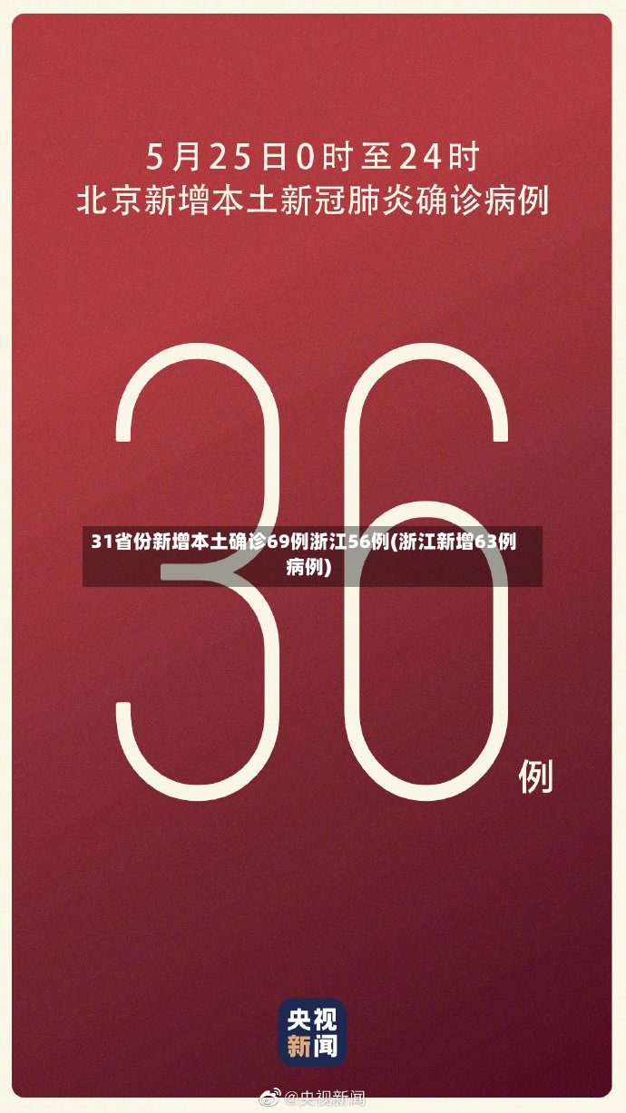 31省份新增本土确诊69例浙江56例(浙江新增63例病例)