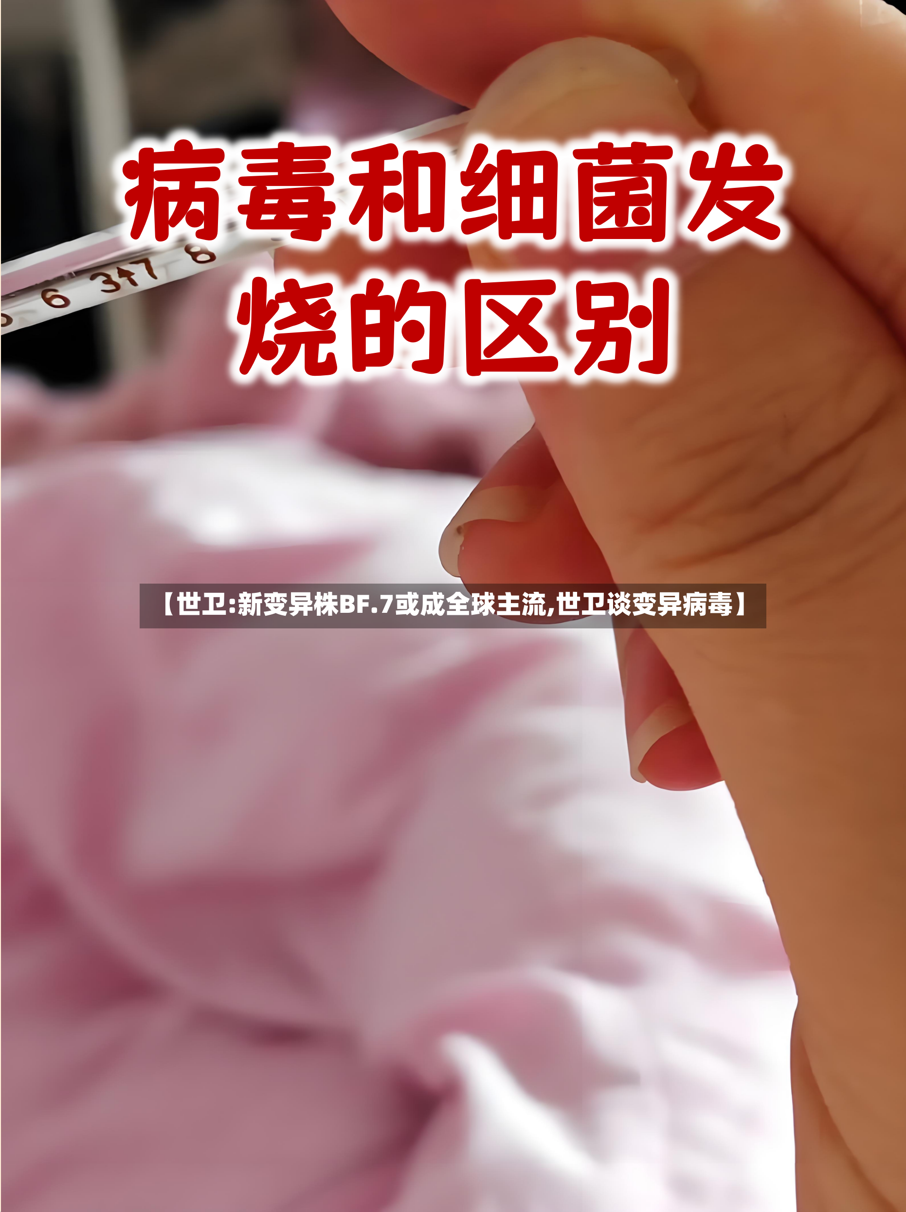 【世卫:新变异株BF.7或成全球主流,世卫谈变异病毒】