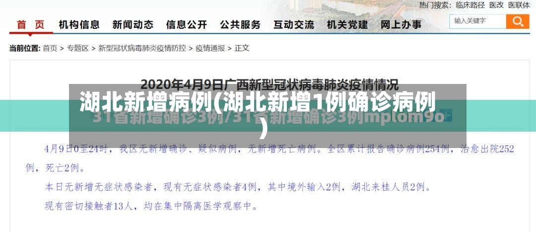 湖北新增病例(湖北新增1例确诊病例)