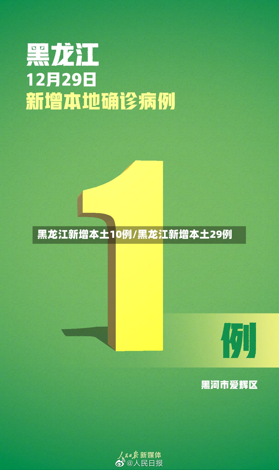 黑龙江新增本土10例/黑龙江新增本土29例