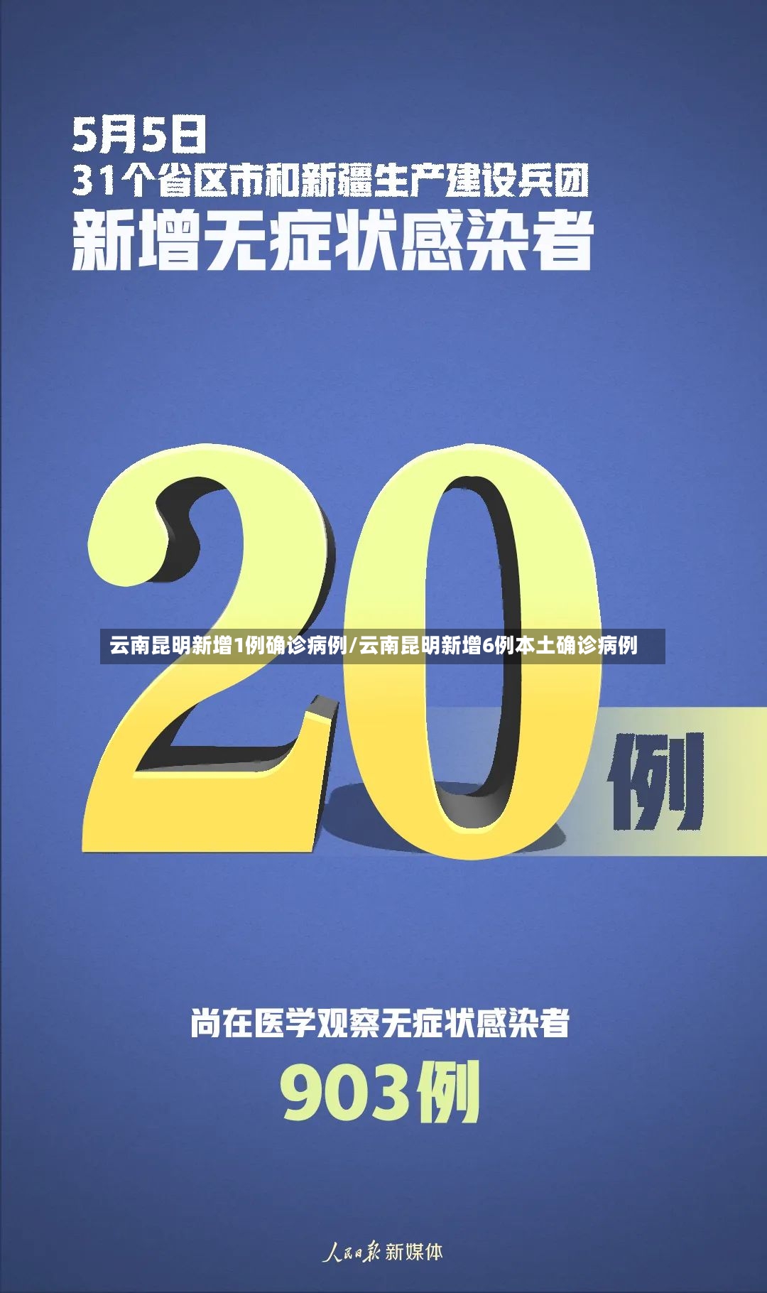 云南昆明新增1例确诊病例/云南昆明新增6例本土确诊病例