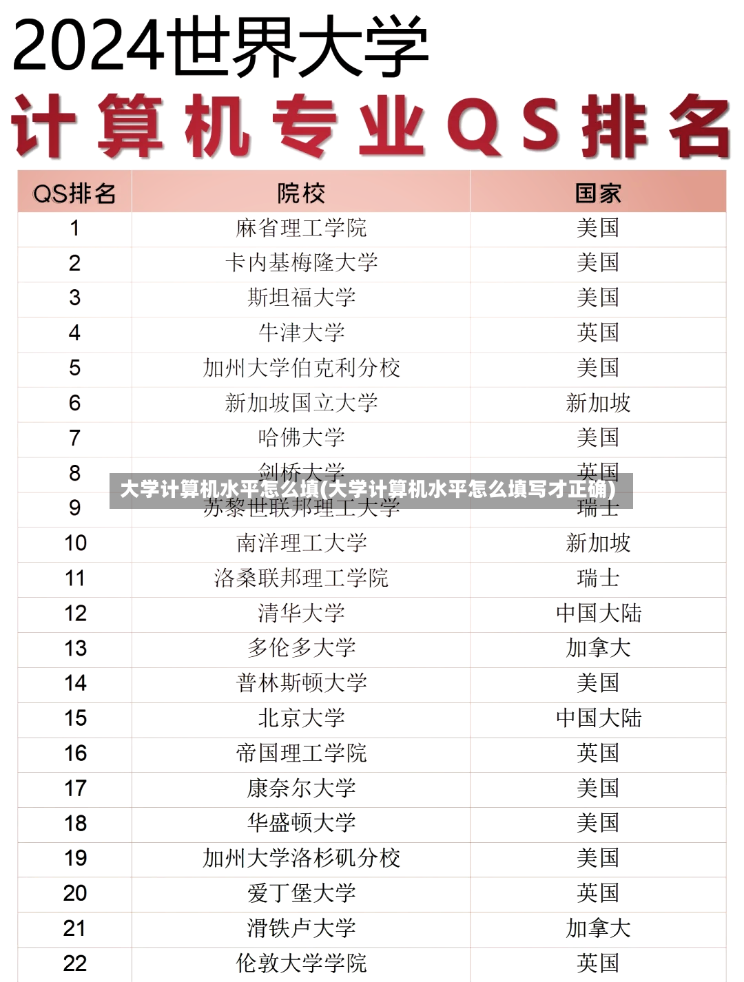 大学计算机水平怎么填(大学计算机水平怎么填写才正确)