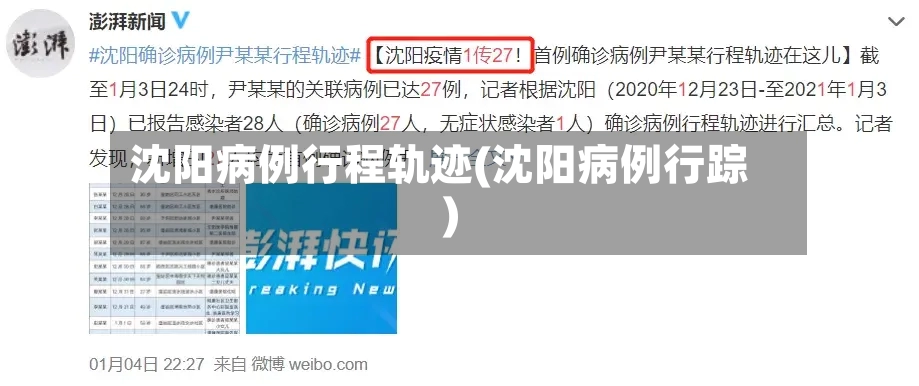 沈阳病例行程轨迹(沈阳病例行踪)
