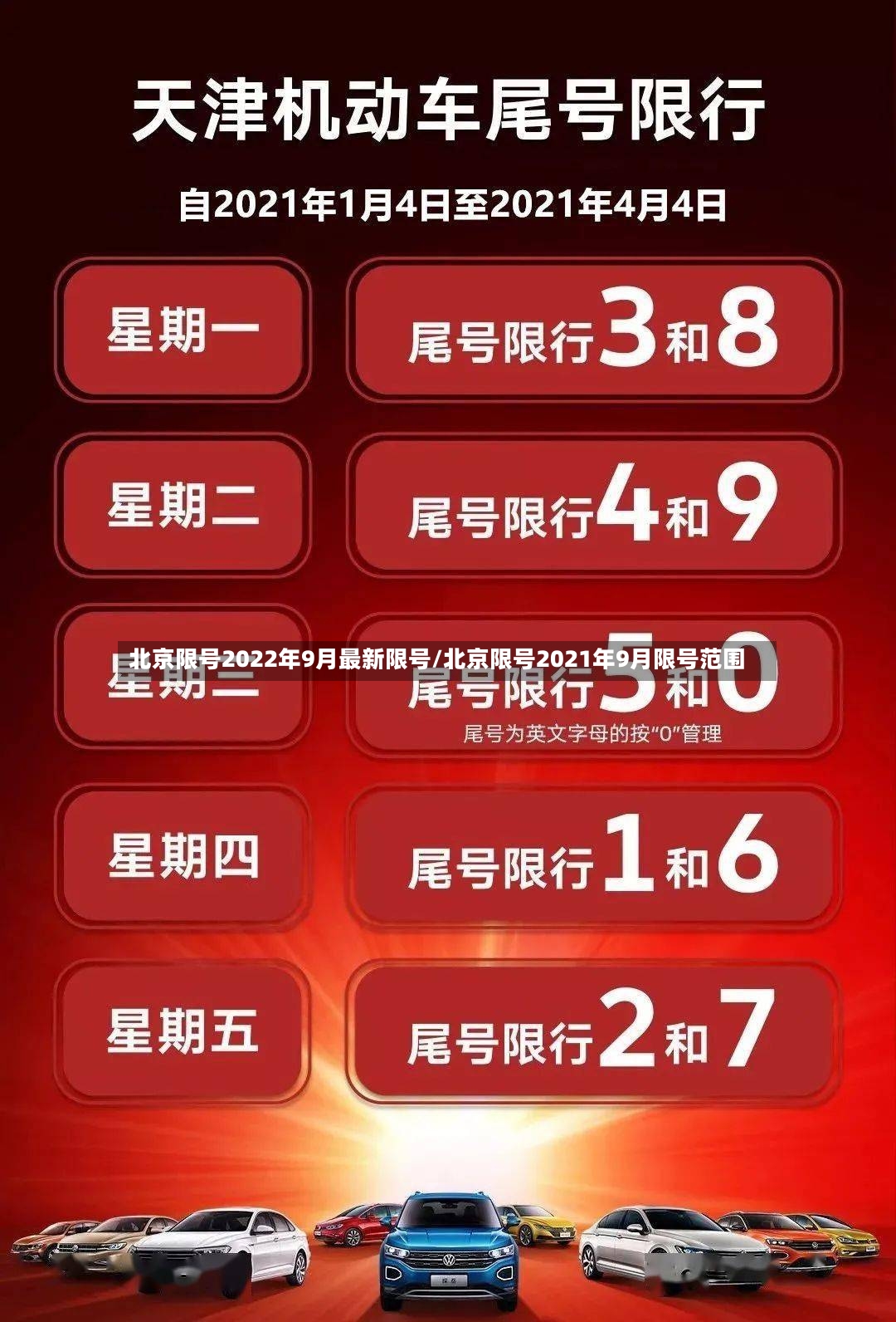 北京限号2022年9月最新限号/北京限号2021年9月限号范围-第2张图片