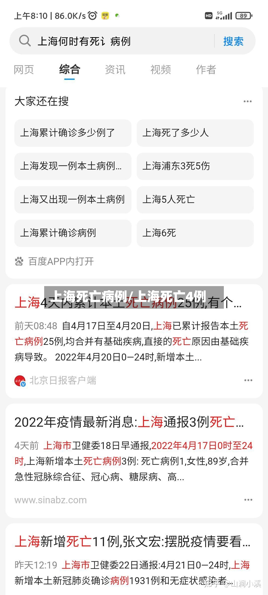 上海死亡病例/上海死亡4例
