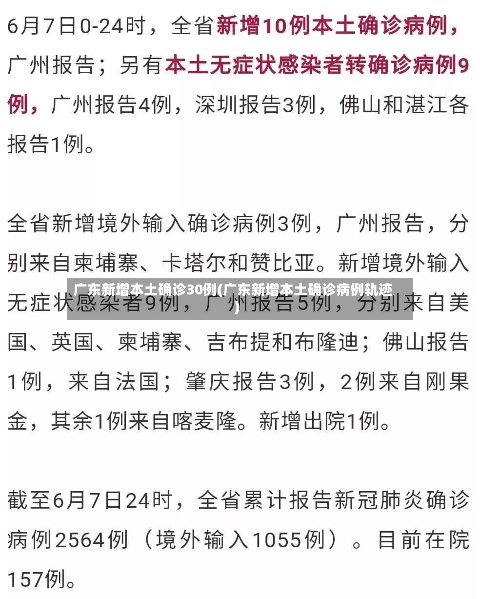 广东新增本土确诊30例(广东新增本土确诊病例轨迹)-第2张图片