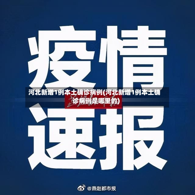 河北新增1例本土确诊病例(河北新增1例本土确诊病例是哪里的)
