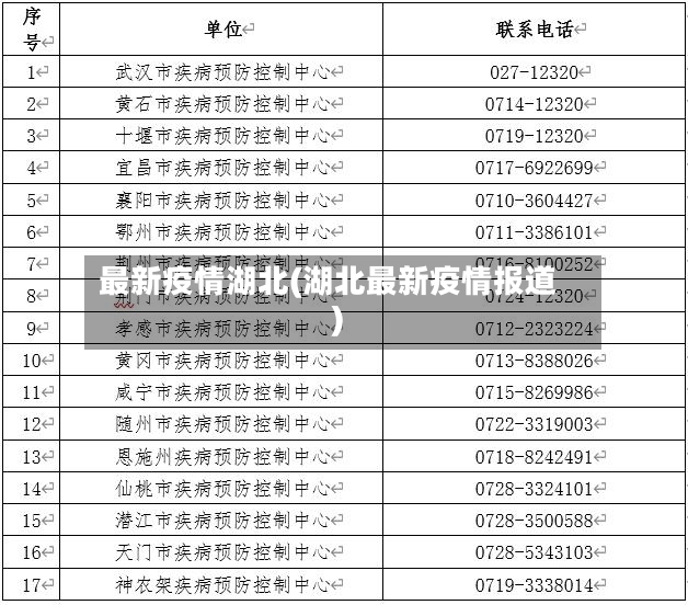 最新疫情湖北(湖北最新疫情报道)-第2张图片