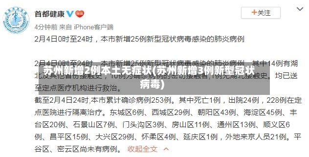 苏州新增2例本土无症状(苏州新增3例新型冠状病毒)-第2张图片