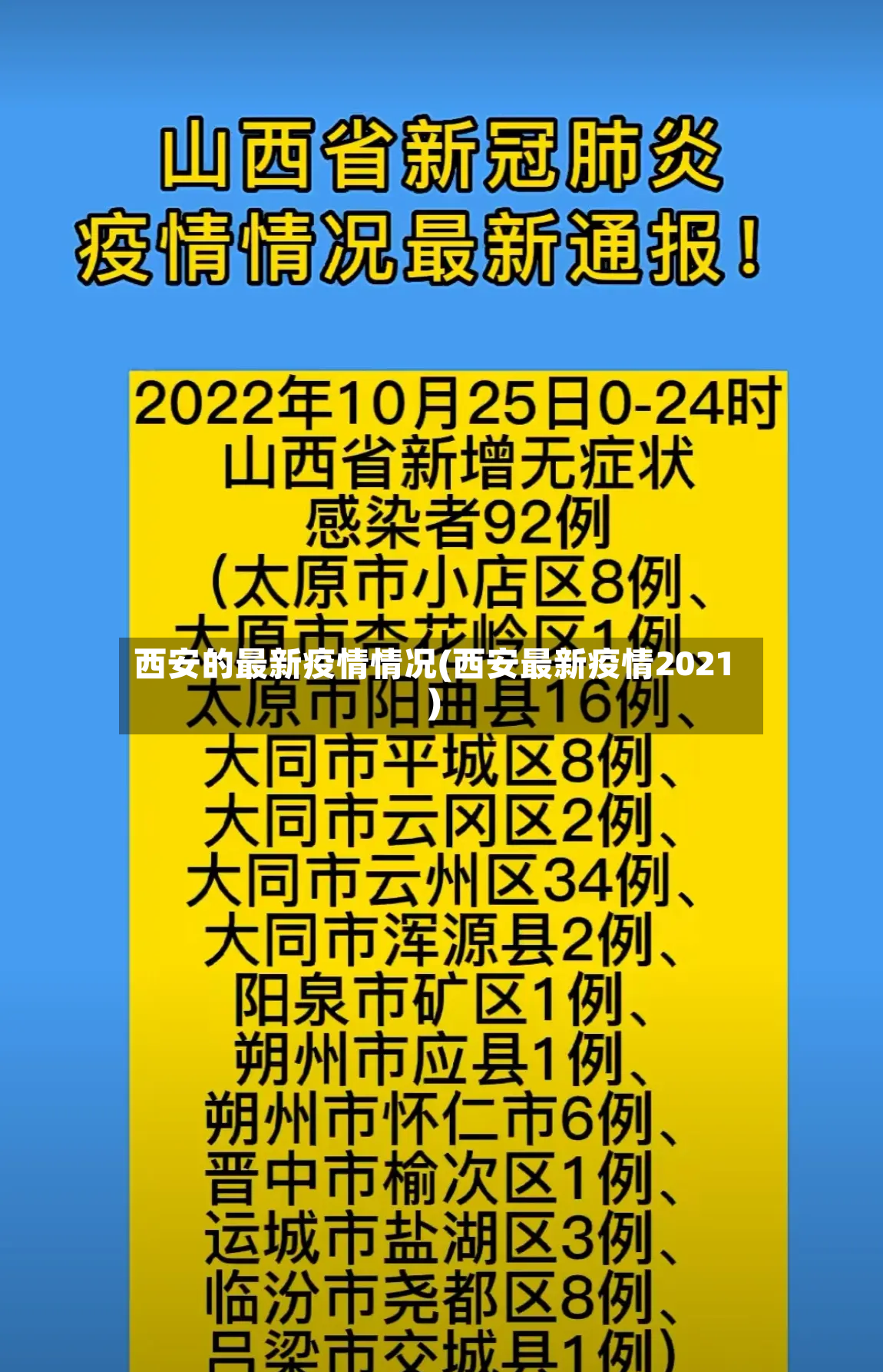 西安的最新疫情情况(西安最新疫情2021)