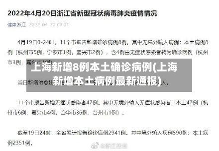 上海新增8例本土确诊病例(上海新增本土病例最新通报)
