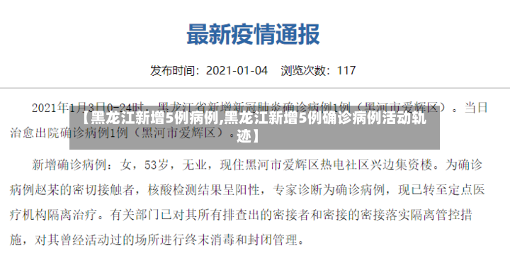 【黑龙江新增5例病例,黑龙江新增5例确诊病例活动轨迹】-第2张图片