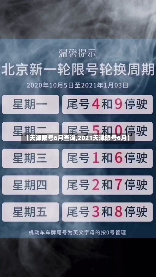 【天津限号6月查询,2021天津限号6月】