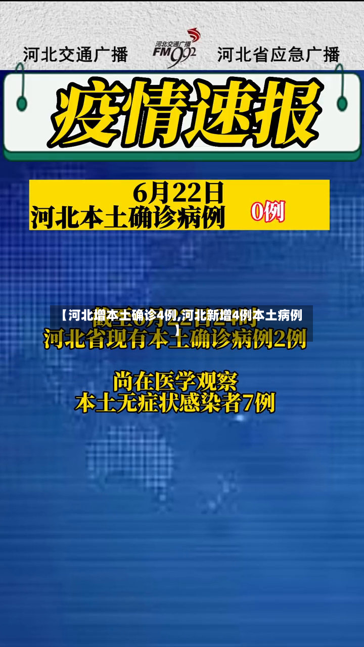 【河北增本土确诊4例,河北新增4例本土病例】