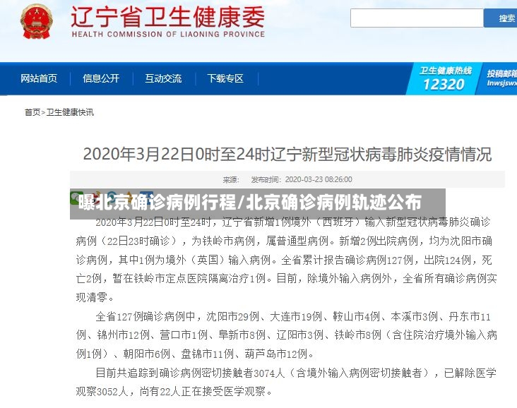 曝北京确诊病例行程/北京确诊病例轨迹公布