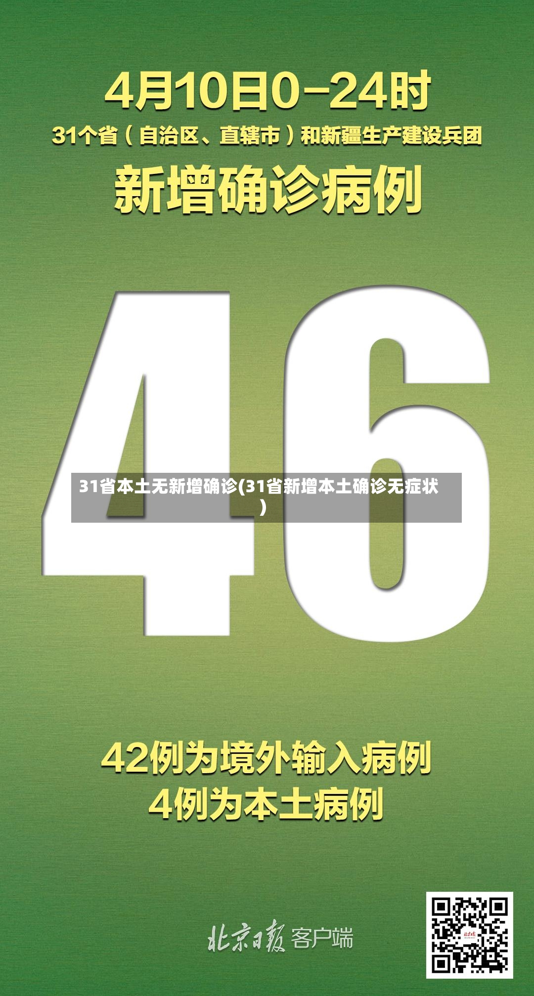 31省本土无新增确诊(31省新增本土确诊无症状)-第2张图片