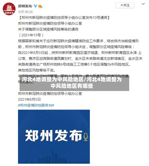 河北4地调整为中风险地区/河北4地调整为中风险地区有哪些-第2张图片