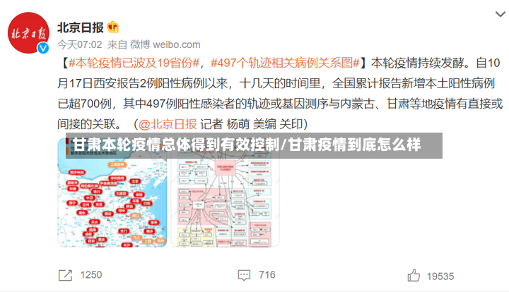 甘肃本轮疫情总体得到有效控制/甘肃疫情到底怎么样-第3张图片