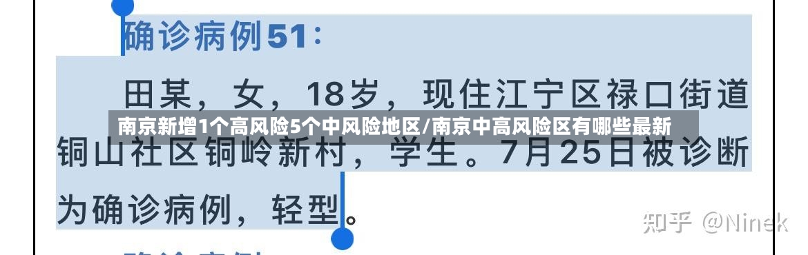 南京新增1个高风险5个中风险地区/南京中高风险区有哪些最新